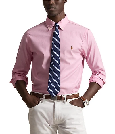 Polo Ralph Lauren Classic Fit Solid Performance Oxford Long Sleeve Woven Shirt