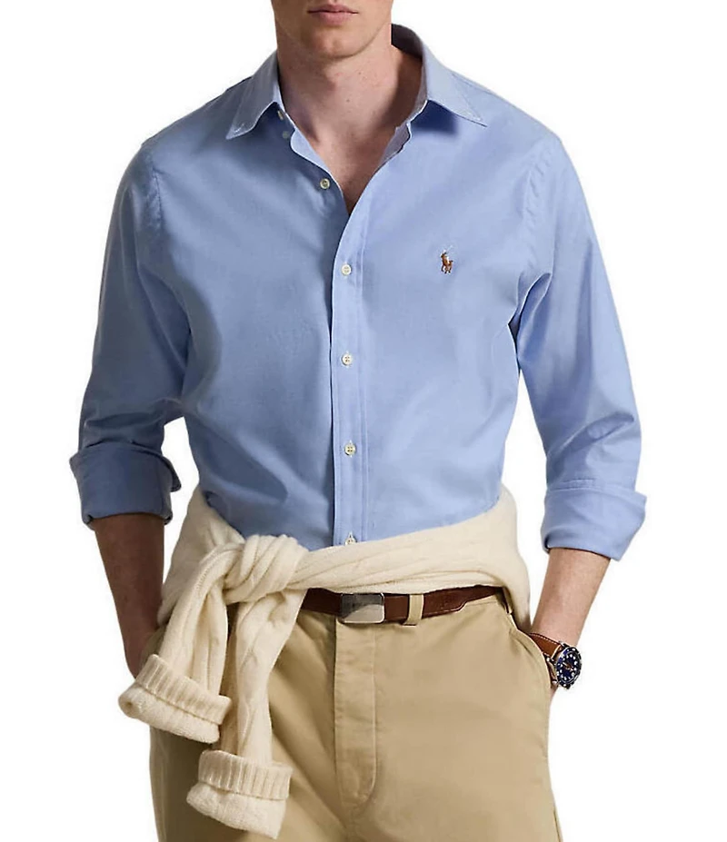 Polo Ralph Lauren Classic Fit Solid Performance Oxford Long Sleeve Woven Shirt