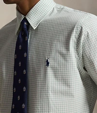 Polo Ralph Lauren Classic-Fit Stretch Checked Poplin Long Sleeve Woven Shirt