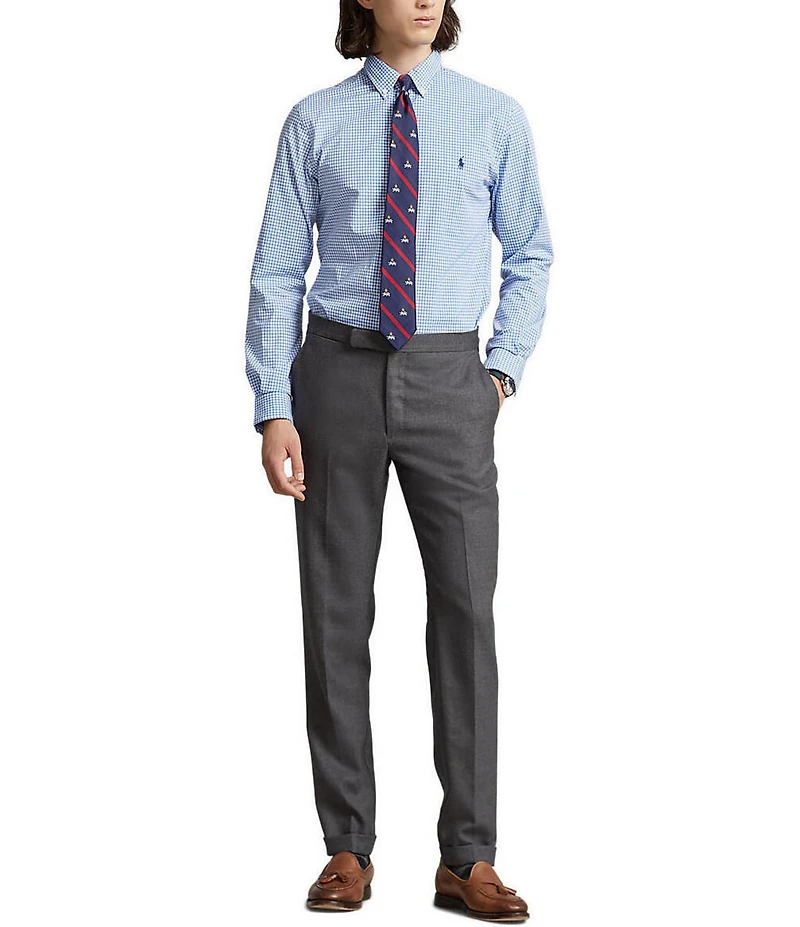 Polo Ralph Lauren Classic-Fit Stretch Checked Poplin Long Sleeve Woven Shirt