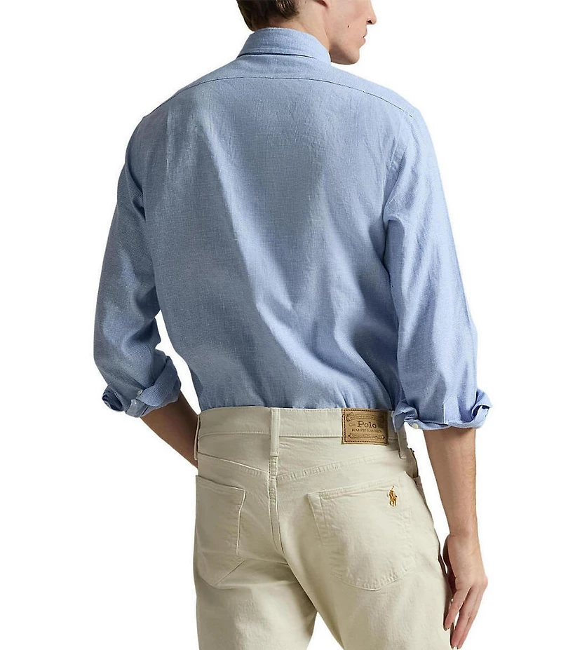 Polo Ralph Lauren Classic Fit Stretch Linen Long Sleeve Woven Shirt