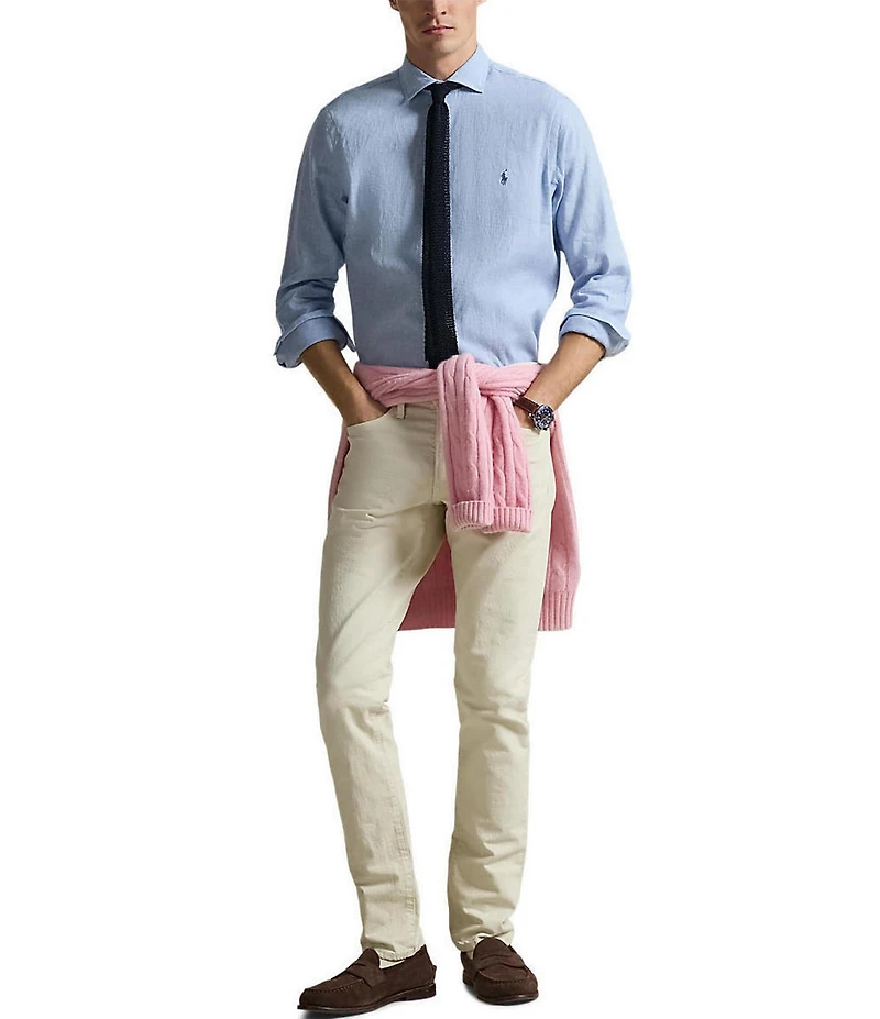 Polo Ralph Lauren Classic Fit Stretch Linen Long Sleeve Woven Shirt