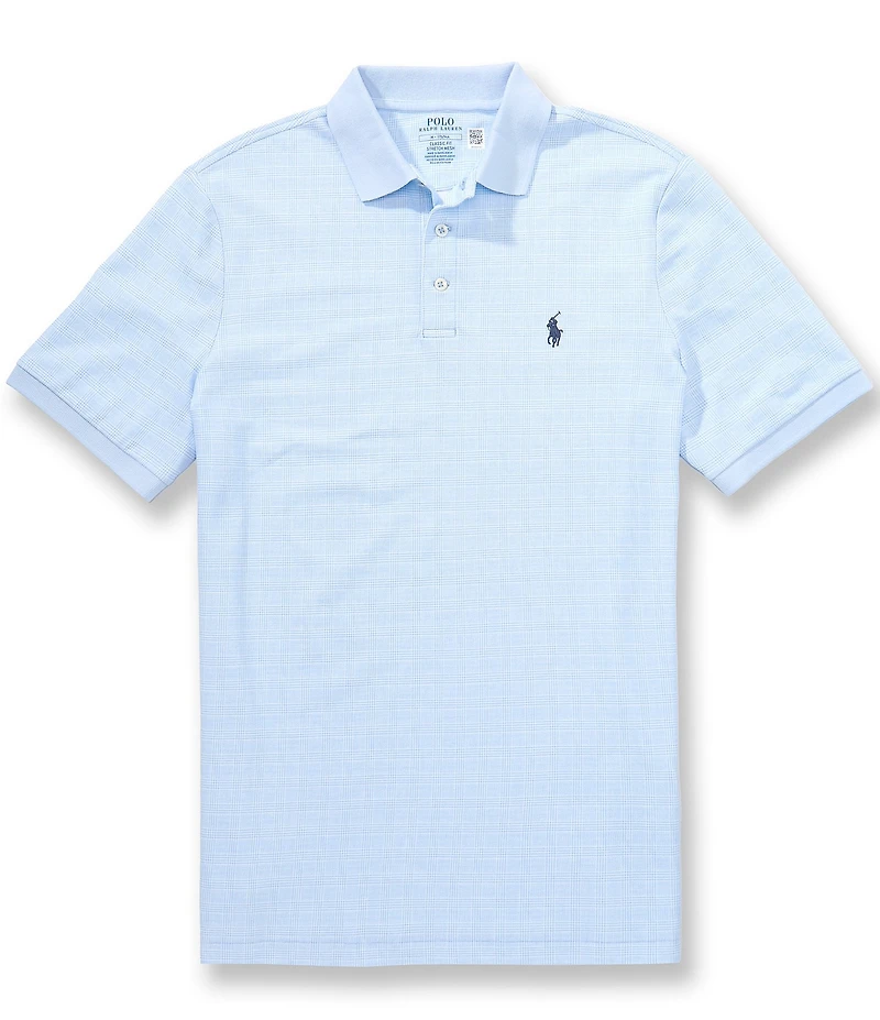 Polo Ralph Lauren Classic Fit Stretch Mesh Glen Plaid Short Sleeve Polo Shirt