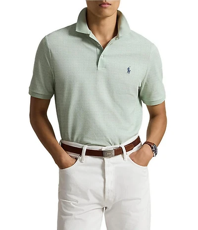 Polo Ralph Lauren Classic Fit Stretch Mesh Glen Plaid Short Sleeve Polo Shirt