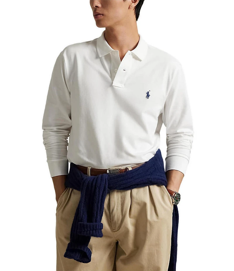 Polo Ralph Lauren Classic Fit Stretch Mesh Long Sleeve Polo Shirt