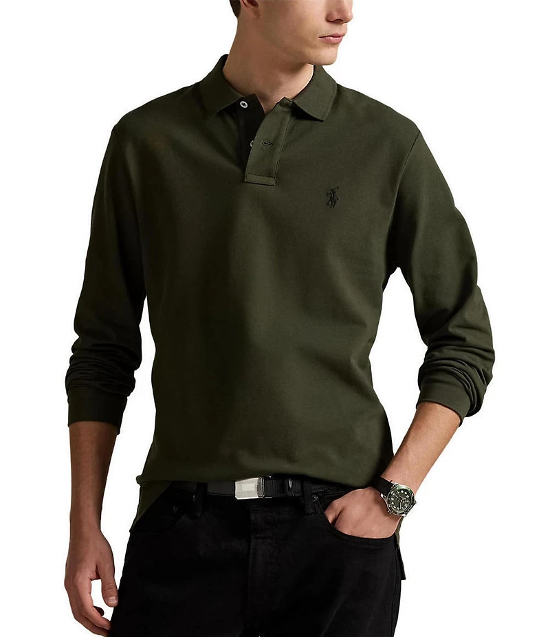 Polo Ralph Lauren Classic Fit Stretch Mesh Long Sleeve Polo Shirt