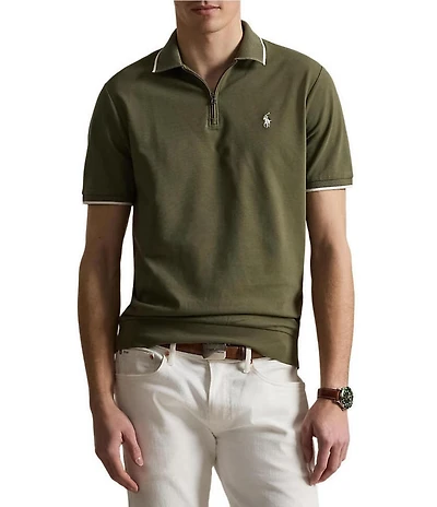 Polo Ralph Lauren Classic Fit Stretch Mesh Short Sleeve Zip Polo Shirt