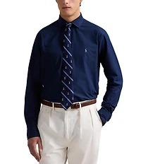 Polo Ralph Lauren Classic Fit Stretch Poplin Point Collar Long Sleeve Woven Shirt