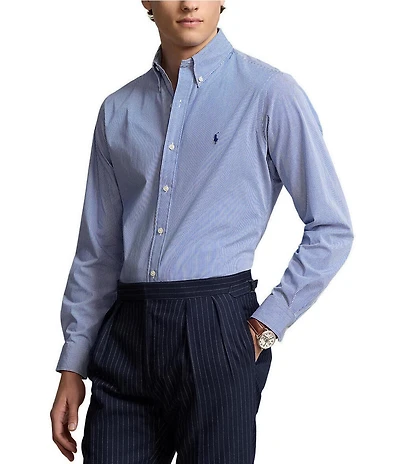 Polo Ralph Lauren Classic-Fit Stretch Stripe Poplin Long Sleeve Woven Shirt