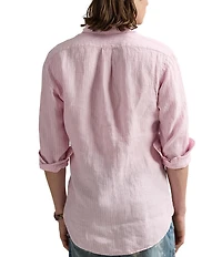 Polo Ralph Lauren Classic Fit Stripe Linen Long Sleeve Woven Shirt