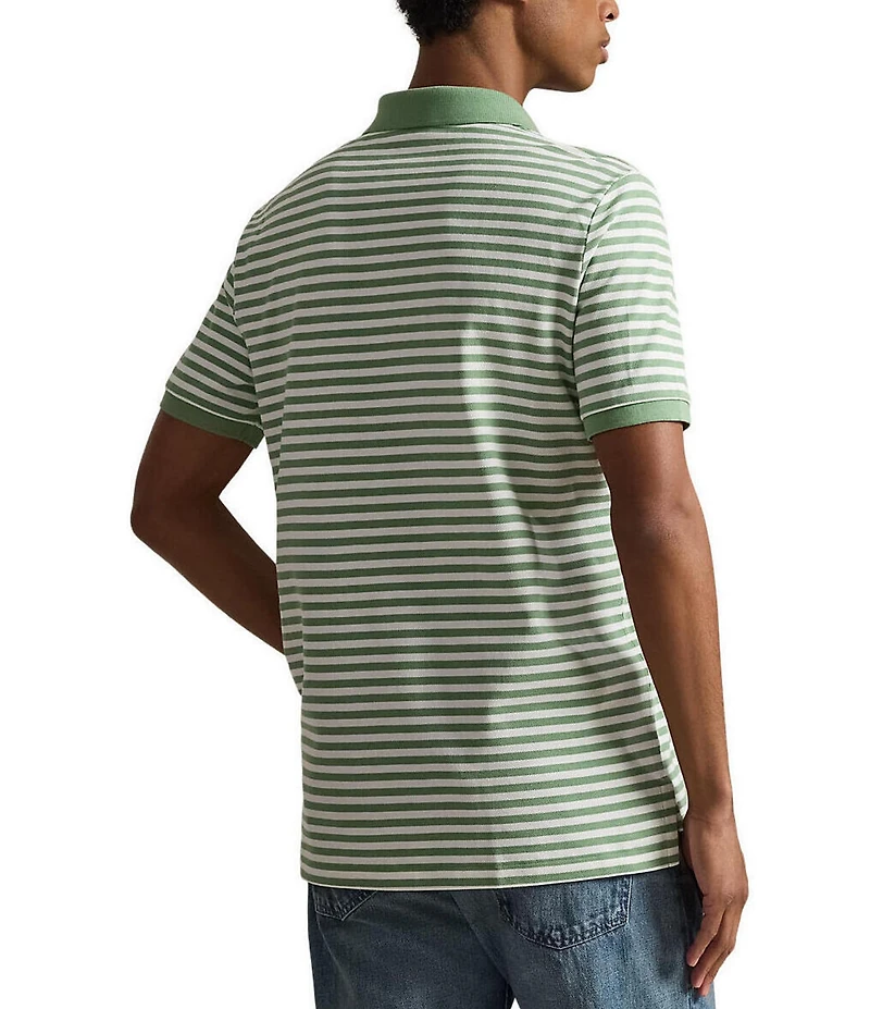 Polo Ralph Lauren Classic Fit Stripe Mesh Short Sleeve Polo Shirt