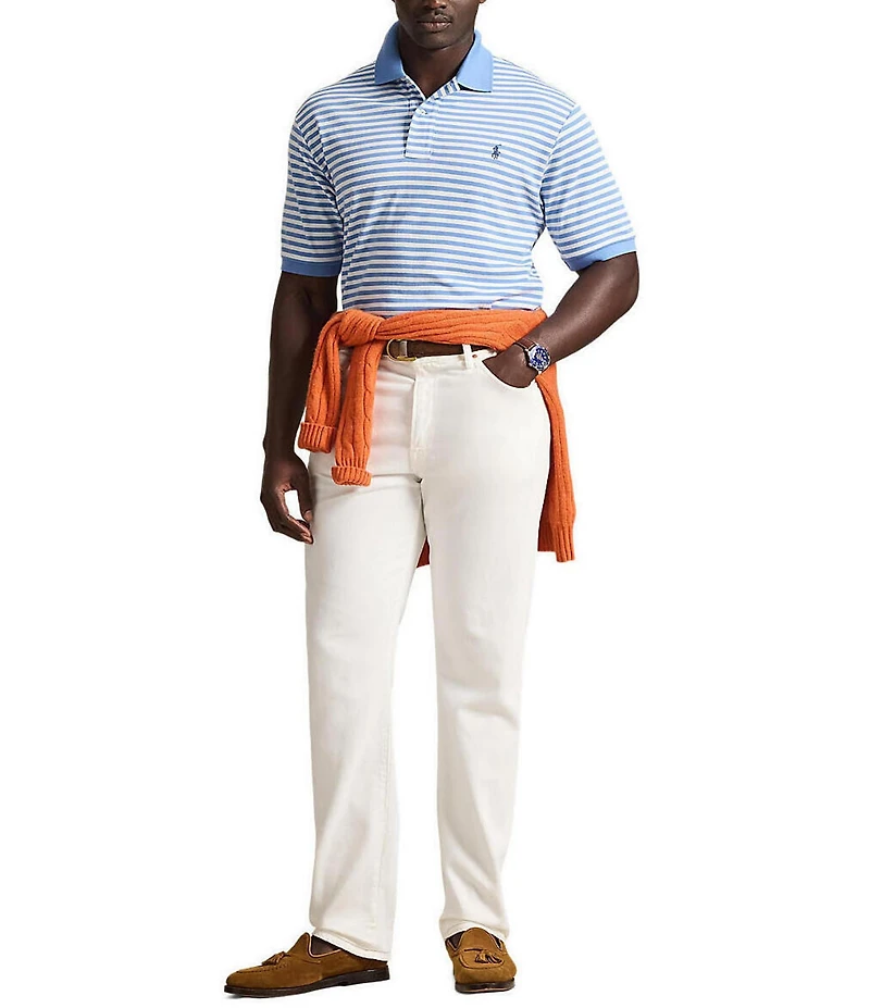 Polo Ralph Lauren Classic Fit Stripe Mesh Short Sleeve Polo Shirt