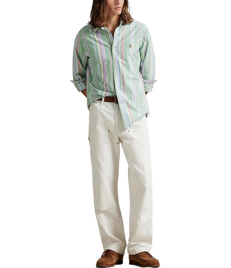 Polo Ralph Lauren Classic Fit Stripe Oxford Long Sleeve Woven Shirt
