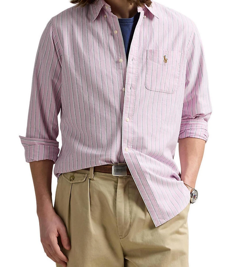 Polo Ralph Lauren Classic Fit Stripe Oxford Long Sleeve Woven Shirt