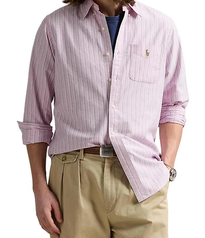 Polo Ralph Lauren Classic Fit Stripe Oxford Long Sleeve Woven Shirt