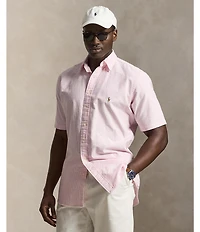 Polo Ralph Lauren Classic Fit Stripe Oxford Short Sleeve Woven Shirt