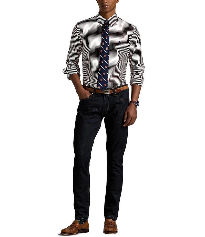 Polo Ralph Lauren Classic Fit Stripe Poplin Long Sleeve Woven Shirt