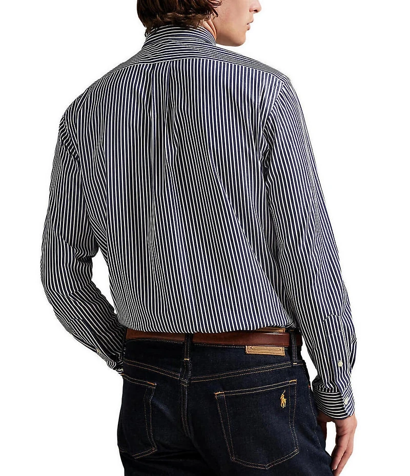 Polo Ralph Lauren Classic Fit Stripe Stretch Poplin Long Sleeve Woven Shirt