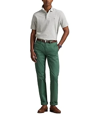 Polo Ralph Lauren Classic Fit Striped Tipped Stretch Mesh Short Sleeve Polo Shirt