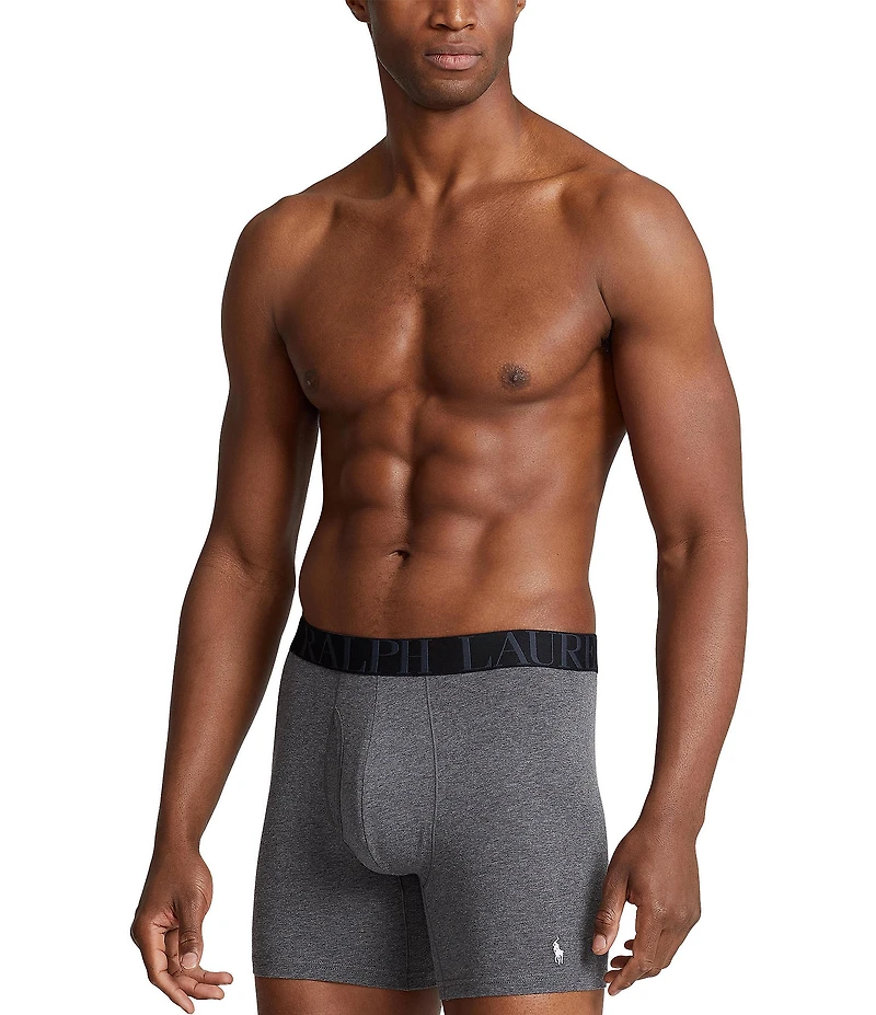 Polo Ralph Lauren Classic Fit Striped & Solid Boxer Briefs 3-Pack