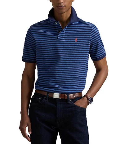 Polo Ralph Lauren Classic Fit Thin Striped Mesh Short Sleeve Polo Shirt