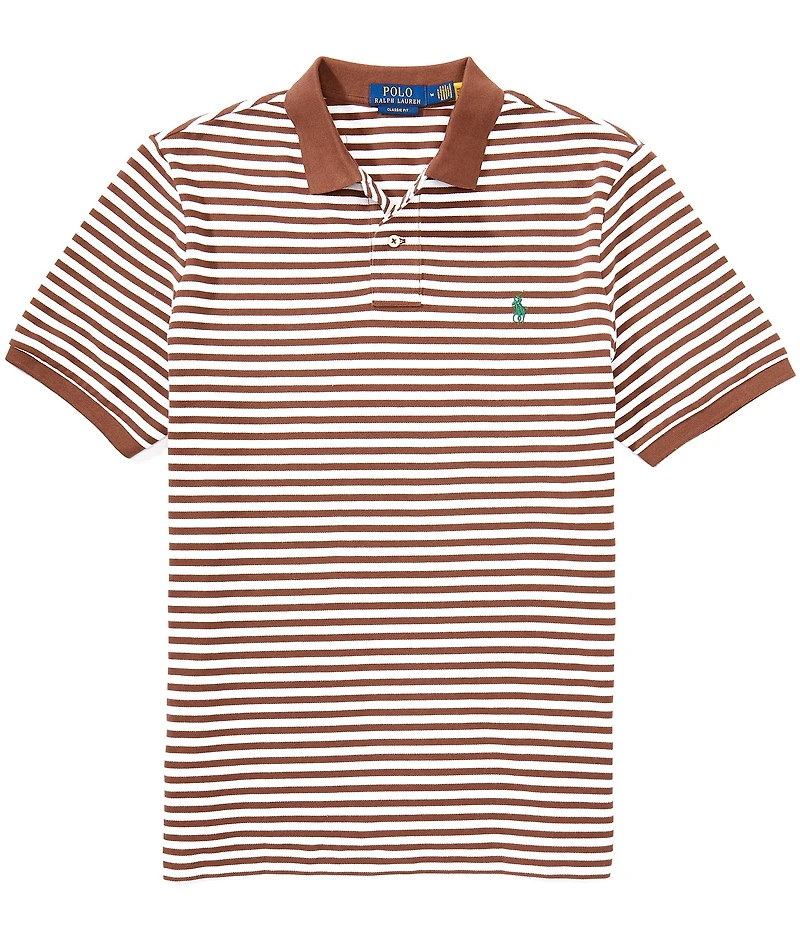 Polo Ralph Lauren Classic Fit Striped Mesh Short Sleeve Polo Shirt
