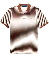 Polo Ralph Lauren Classic Fit Striped Mesh Short Sleeve Polo Shirt