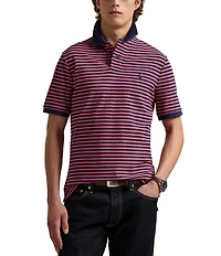 Polo Ralph Lauren Classic Fit Thin Striped Mesh Short Sleeve Polo Shirt
