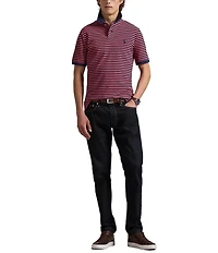 Polo Ralph Lauren Classic Fit Thin Striped Mesh Short Sleeve Polo Shirt