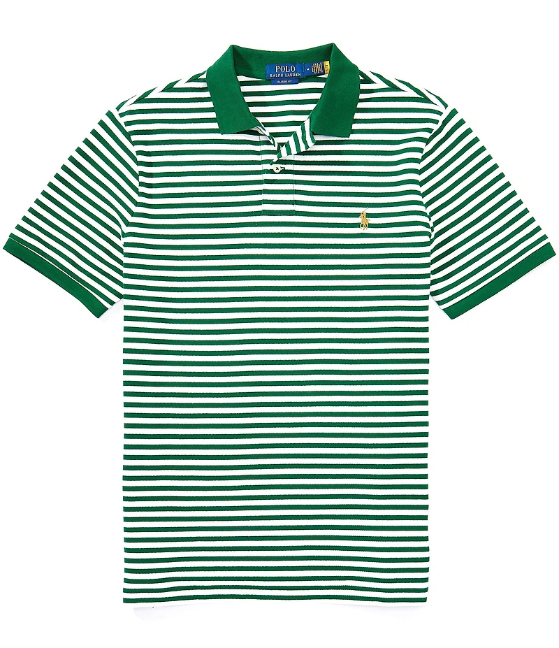 Polo Ralph Lauren Classic Fit Striped Mesh Short Sleeve Polo Shirt