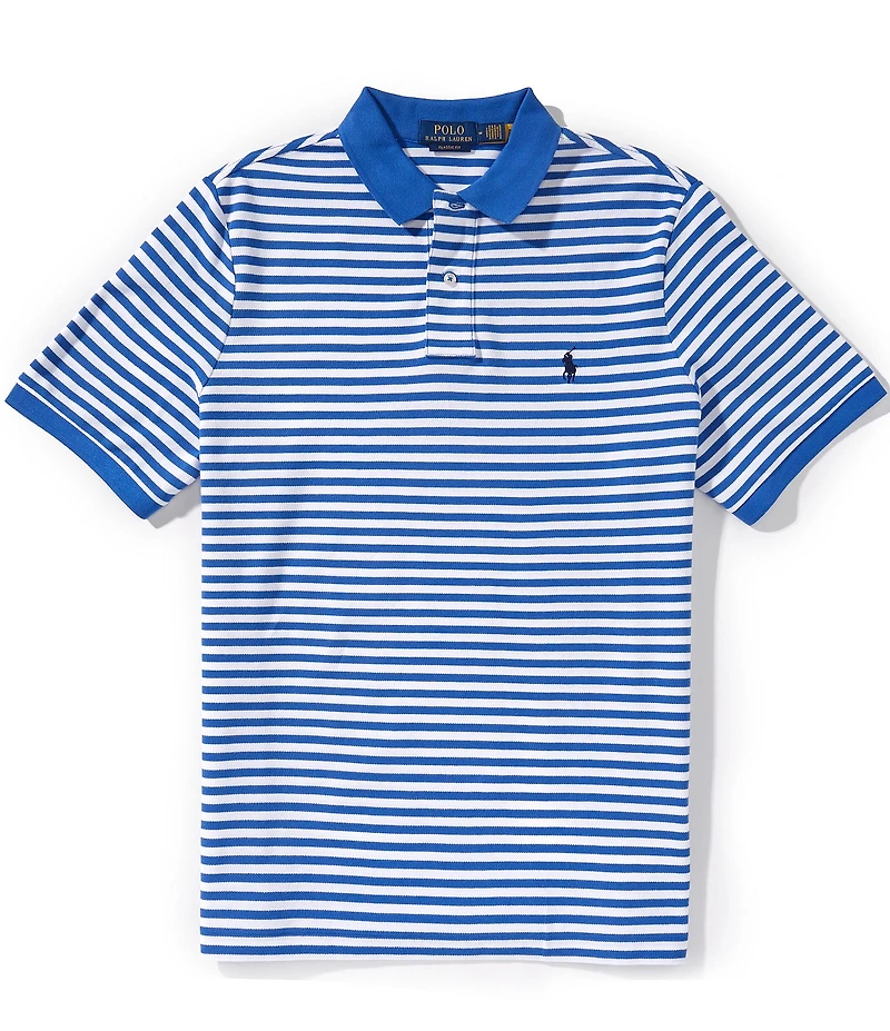 Polo Ralph Lauren Classic Fit Striped Mesh Short Sleeve Polo Shirt