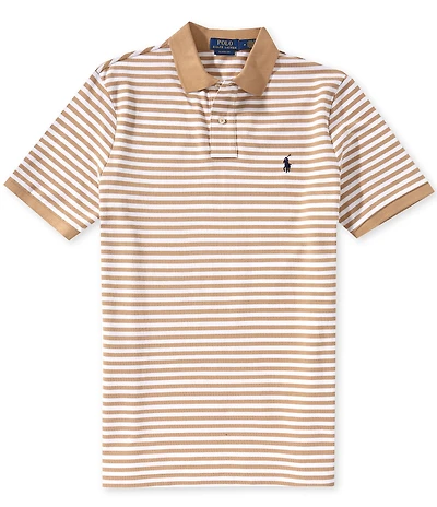 Polo Ralph Lauren Classic Fit Striped Mesh Short Sleeve Polo Shirt