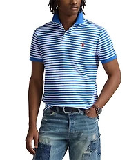 Polo Ralph Lauren Classic Fit Thin Striped Mesh Short Sleeve Polo Shirt