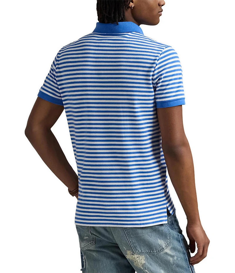 Polo Ralph Lauren Classic Fit Thin Striped Mesh Short Sleeve Polo Shirt