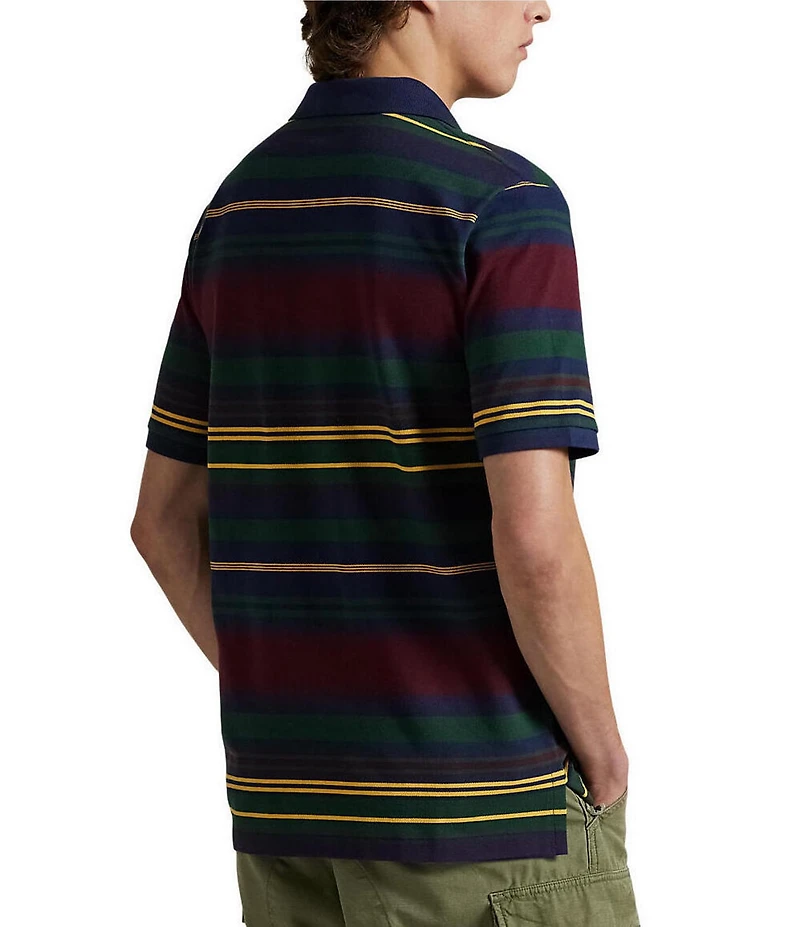Polo Ralph Lauren Classic Fit Striped Mesh Short Sleeve Polo Shirt
