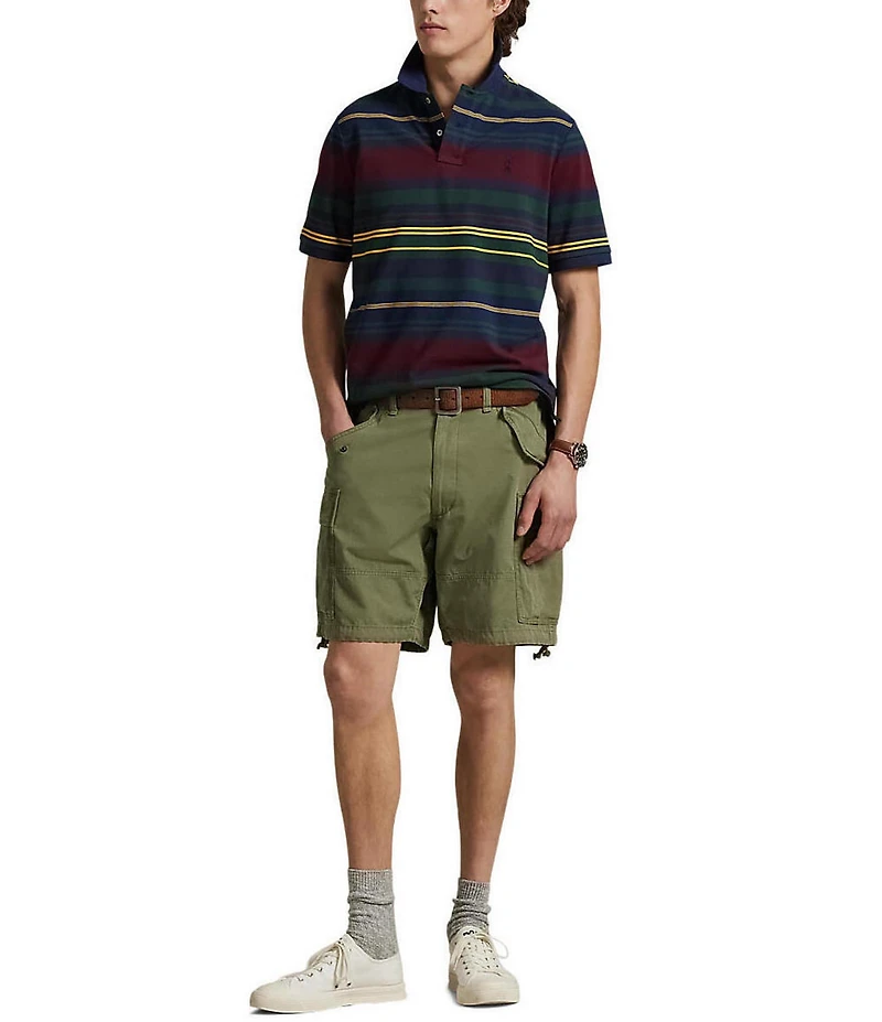 Polo Ralph Lauren Classic Fit Striped Mesh Short Sleeve Polo Shirt