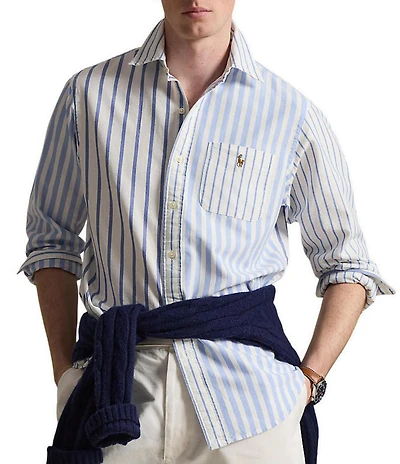 Polo Ralph Lauren Classic Fit Striped Oxford Long Sleeve Woven Funshirt