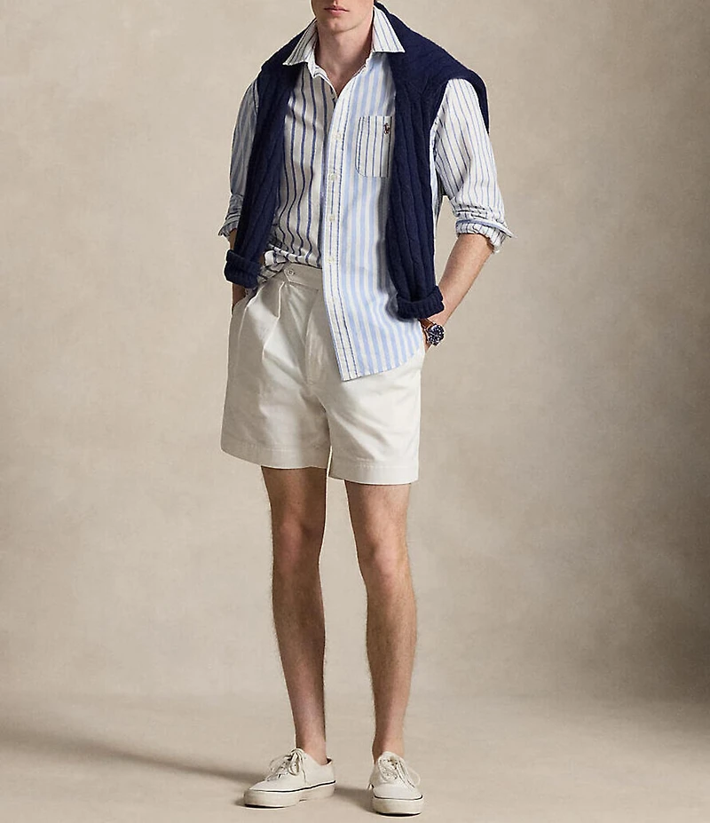 Polo Ralph Lauren Classic Fit Striped Oxford Long Sleeve Woven Funshirt