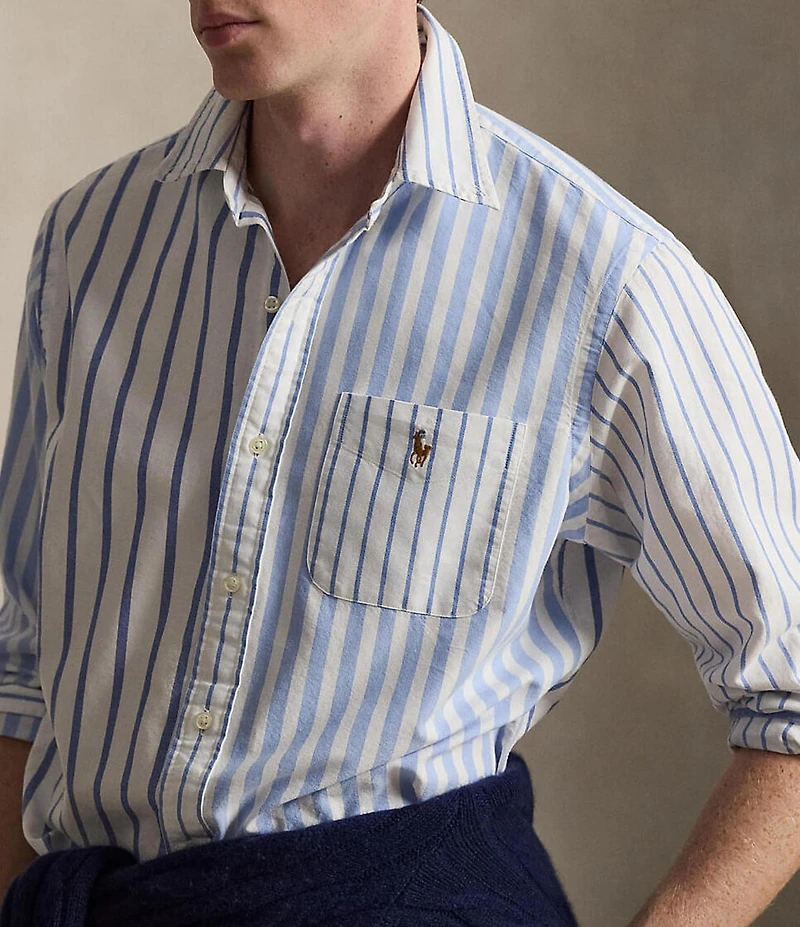 Polo Ralph Lauren Classic Fit Striped Oxford Long Sleeve Woven Funshirt