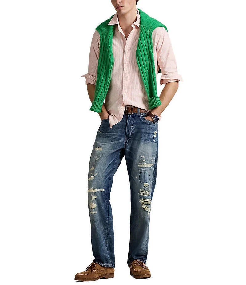 Polo Ralph Lauren Classic Fit Striped Oxford Long Sleeve Woven Shirt