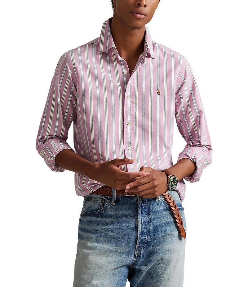 Polo Ralph Lauren Classic Fit Striped Oxford Long Sleeve Woven Shirt