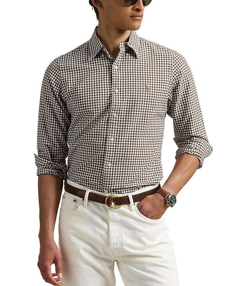 Polo Ralph Lauren Classic Fit Checked Oxford Long Sleeve Woven Shirt