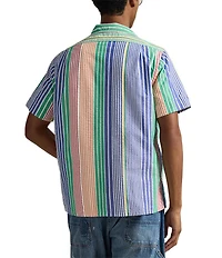 Polo Ralph Lauren Classic Fit Striped Seersucker Short Sleeve Woven Camp Shirt