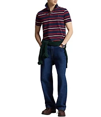 Polo Ralph Lauren Classic Fit Striped Short Sleeve Mesh Polo Shirt