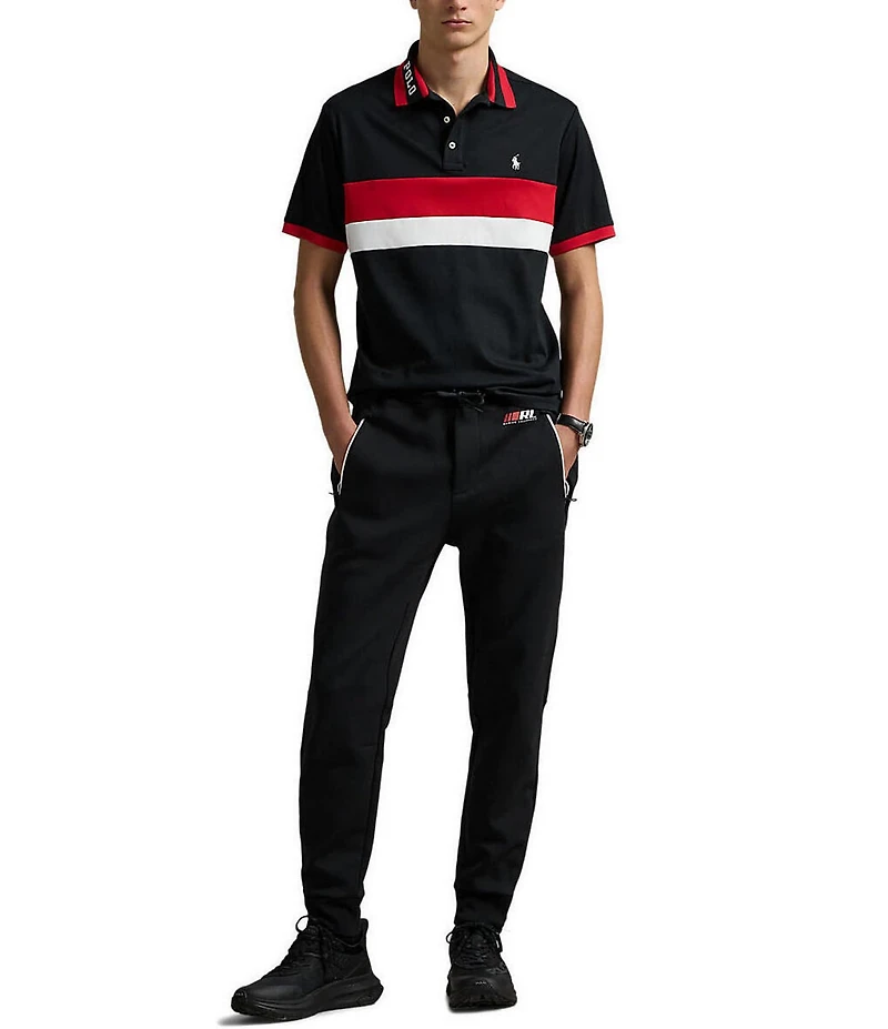 Polo Ralph Lauren Classic Fit Striped Soft Cotton Short Sleeve RL Racing Polo Shirt