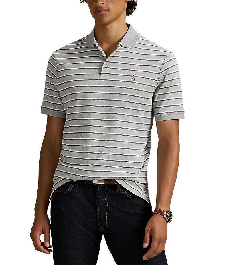 Polo Ralph Lauren Classic Fit Striped Soft Cotton Short Sleeve Polo Shirt