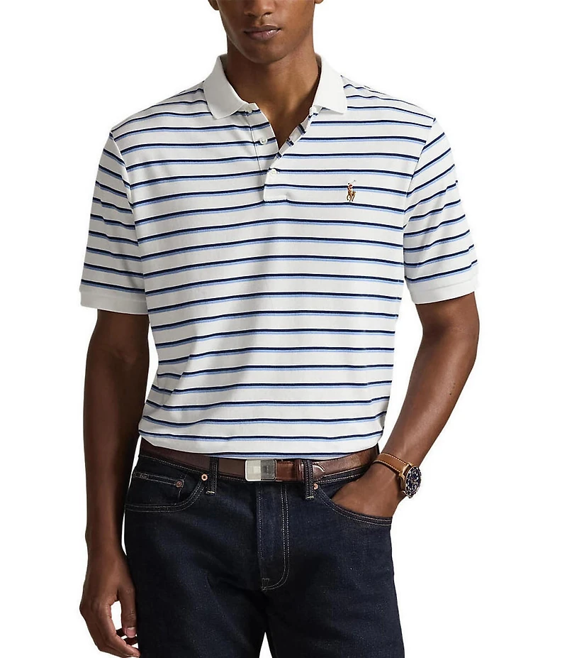 Polo Ralph Lauren Classic Fit Striped Soft Cotton Short Sleeve Polo Shirt