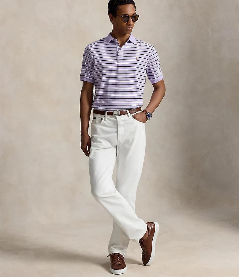 Polo Ralph Lauren Classic Fit Striped Soft Cotton Short Sleeve Polo Shirt