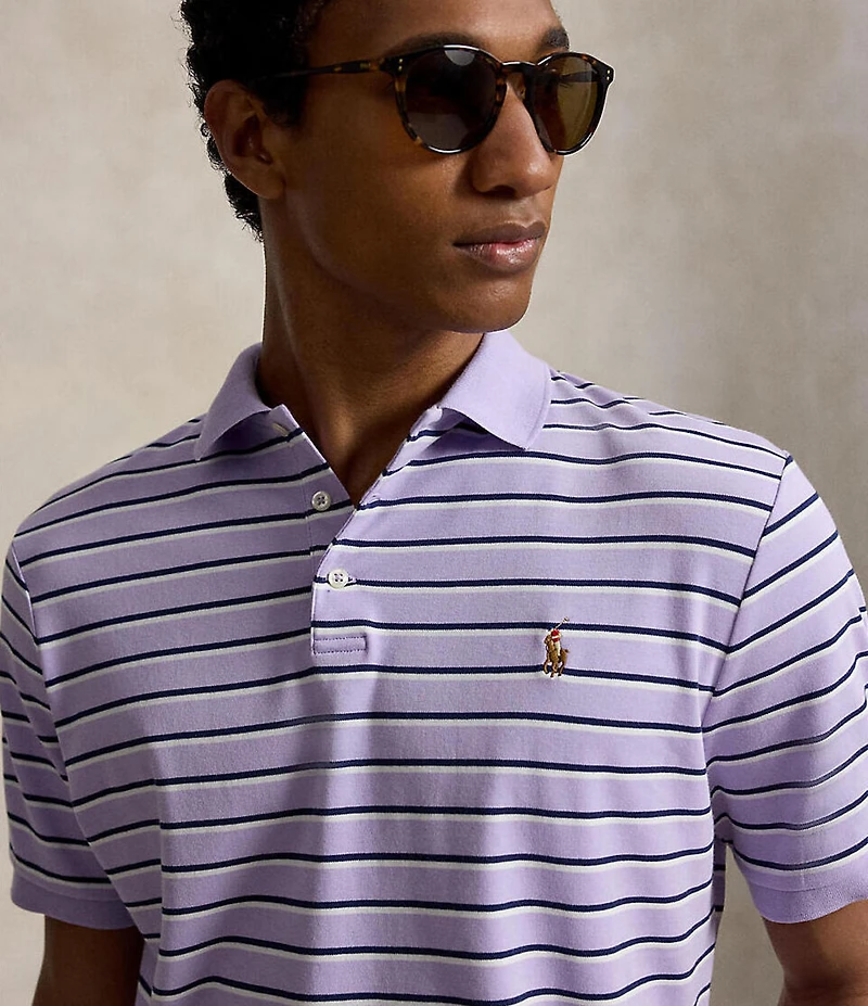 Polo Ralph Lauren Classic Fit Striped Soft Cotton Short Sleeve Polo Shirt