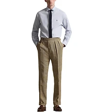 Polo Ralph Lauren Classic Fit Striped Stretch Linen Long Sleeve Woven Shirt